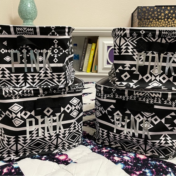 Victoria’s Secret PINK Galaxy full/queen comforter sheet set Aztec bins duffel++ - Picture 8 of 13